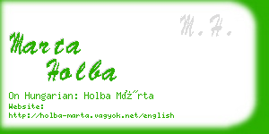 marta holba business card